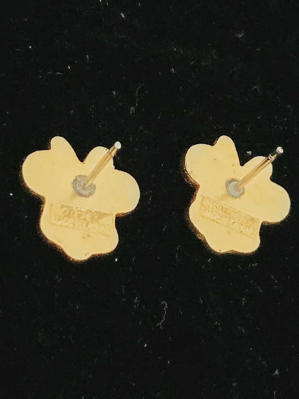 Vintage 80's Minnie Mouse Enamel Stud Earrings